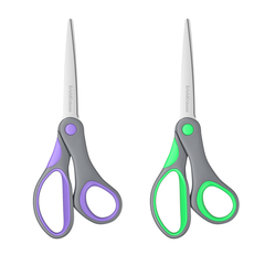 
          Ножницы канцелярские, Erich Krause, 18 см., "Comfort" пластиковые ручки, европодвес