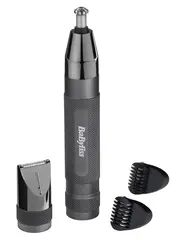Триммер для носа, бровей и ушей BaByliss Black Chrome E111E
