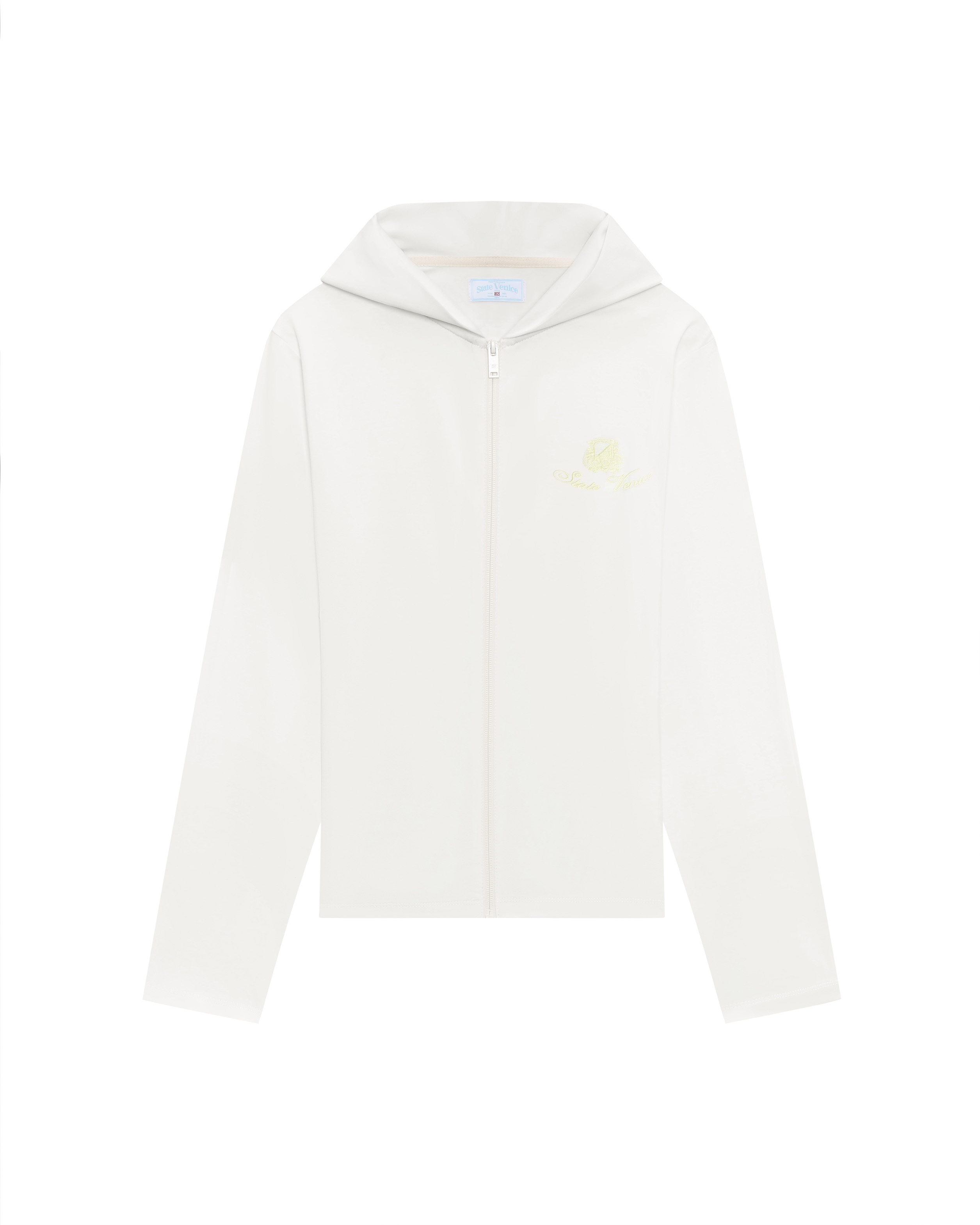 Приталенное худи на молнии из облегченного хлопка