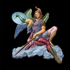 Силиконовый молд № 568 Рыцарь с крыльями левый