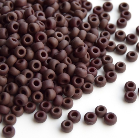 6/0 RR-0409F Бисер круглый Миюки /Miyuki round 6/0 Opaque matte chocolat