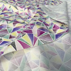 хлопок с ромбами фиолетового цвета