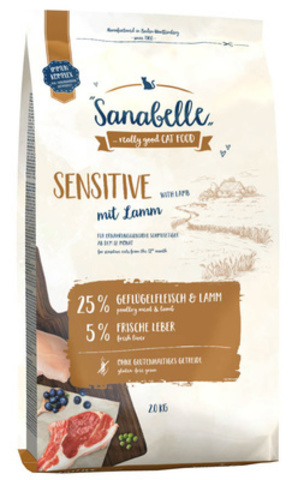 Sanabelle Sensitive с ягнёнком сухой корм для кошек 2 кг