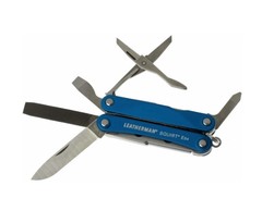 Мультитул-брелок Leatherman Squirt ES4 Blue, 9 функций (831239) цвет синий | Multitool-Leatherman.Ru