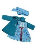 Пальто и платье - Голубой. Одежда для кукол, пупсов и мягких игрушек.