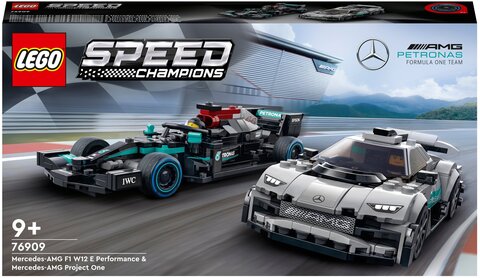 Конструктор LEGO Speed Champions 76909 Mercedes-AMG F1 W12 E Performance и Mercedes-AMG Project One