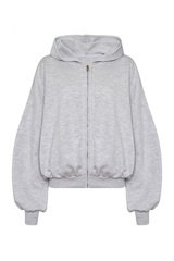 Толстовка на молнии Светло-серый меланж