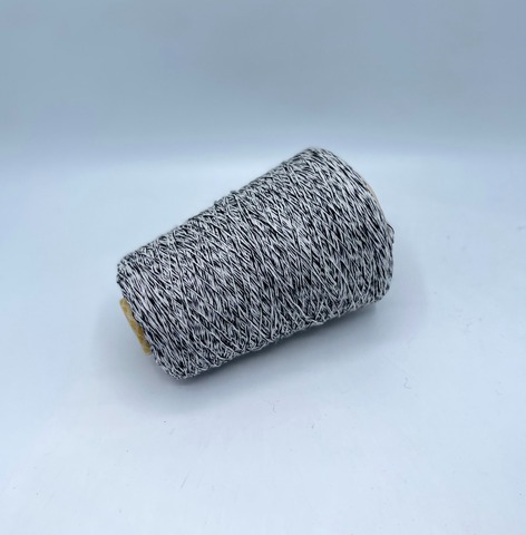 Бобинная пряжа (пр.Италия),500м/100гр, 100% Шерсть, цвет-Черно-белое мулине. арт-34467