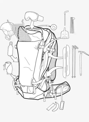 Картинка рюкзак для сноуборда Burton ak incline 20l pack Faded Coated Ripstop - 2