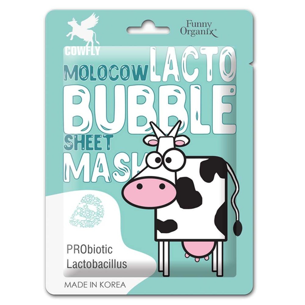 Маска для лица тканевая воздушная Пузырьковая Lacto Bubble с Пребиотиком