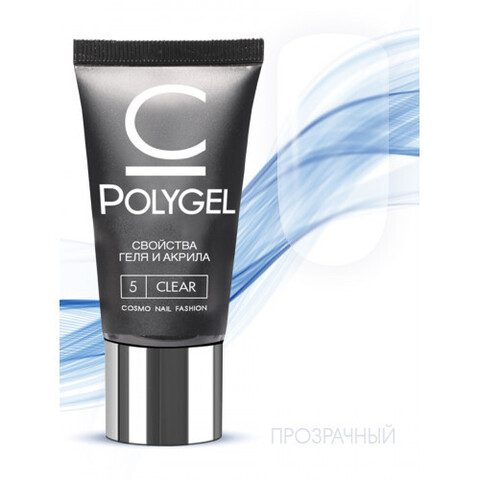 Полигель Cosmolac Polygel №5 clear (30 мл)/Акригель для укрепления и наращивания ногтей