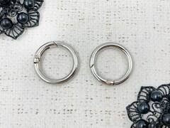 Кольцо-карабин для сумок, d 2,2 см, никель