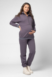Утепленный спортивный костюм для беременных и кормящих 15420 холодный беж
