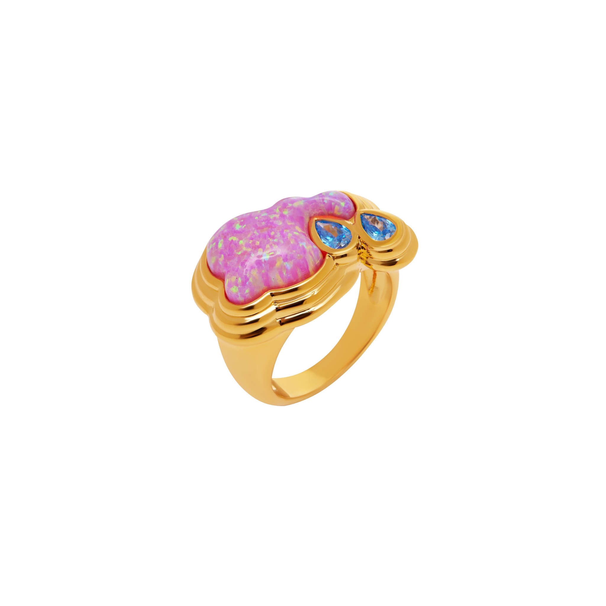 JULY CHILD Кольцо Cry Me A River Ring – Pink july child серьги cry me a wish earrings – gold