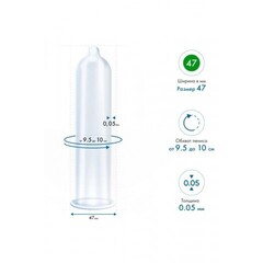 Презервативы MY.SIZE PRO 47, 3 шт. (16 × 4,7 см)