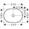 Hansgrohe 60166450 HG 60 166 450 Xuniva U Раковина-чаша 550х400 без перелива, белый