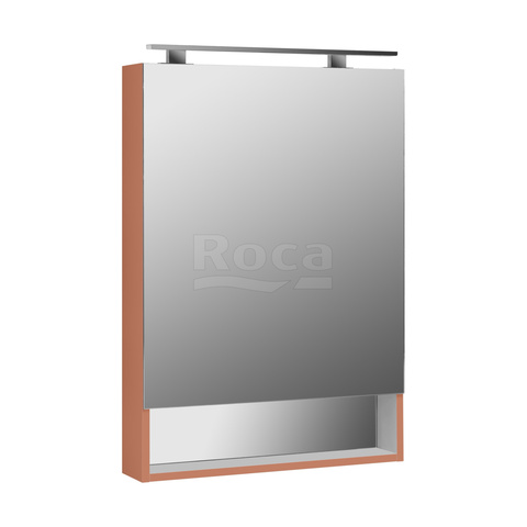 Roca ZRU9307840 The Gap Шкаф зеркальный 600х850х129 мм, LED светильник, терракота