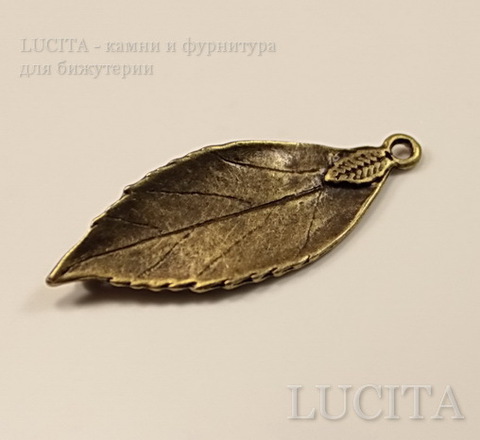 Коннектор "Листик" (цвет - бронза) 35х13 мм ()