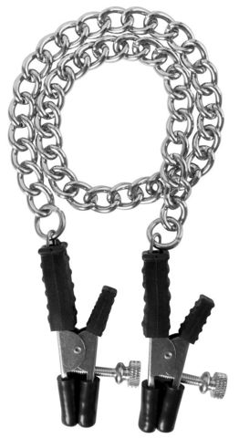 Зажимы на соски Block Busters Nipple Clamps с цепью - Blush Novelties Guilty Pleasure 520062