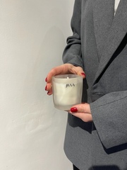 Свеча натуральная ароматическая JIWA 200 мл мятый стакан-матовый белый