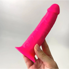 Реалистичный вибратор с двойной плотностью Model 2 от SILEXD ярко-розовый (17,5*4,4 см)