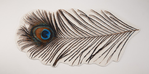 Коврик 80х160 Abyss & Habidecor Павлин 737 белый/коричневый