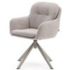 Поворотное кресло Lexa, бежевый шенилл с бежевыми ножками