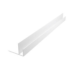Планка F, стартовая, торцевая, для панелей ПВХ, 3 м, ПВХ, белая