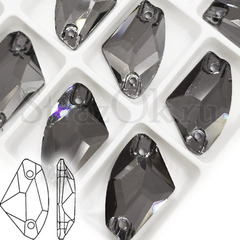 Стразы пришивные стеклянные Galactic Black Diamond серые купить