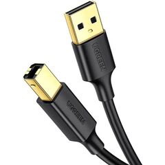 Кабель UGREEN US135 (20846) USB 2.0 A(m) to USB-B(m) Print Cable 1м черный