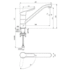 Смеситель для кухни с V-образным изливом Ideal Standard Ceraflex BC132AA