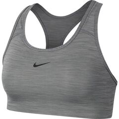 Бюстгальтер спортивный Nike Swoosh Bra Pad - smoke grey/pure/black