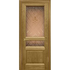 Купить Межкомнатная дверь шпон Готика дуб натуральный остеклённая