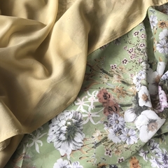 Шифон шелковый горчичный 1131