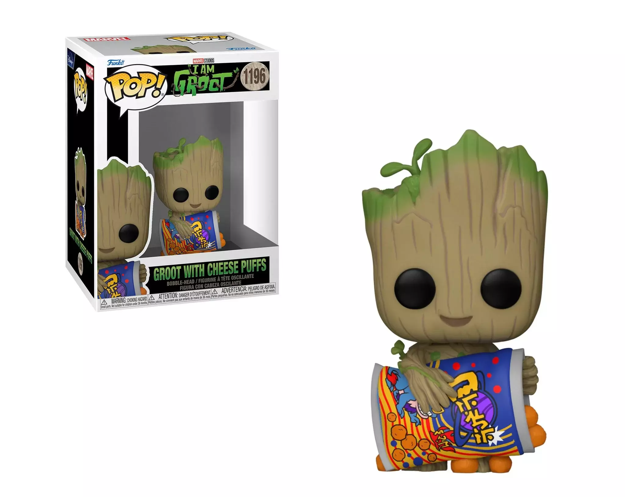 Funko POP! Marvel. I am Groot: Groot with Cheese Puffs (1196) – купить по  выгодной цене | Интернет-магазин комиксов 28oi.ru