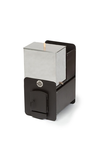 Банная печь «Пересвет» 14 (цельно-гнутая топка, толщиной 8 мм) с баком нерж. На 45 л.