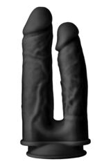 Черный анально-вагинальный фаллоимитатор Double Penetrator - 19,5 см. - 