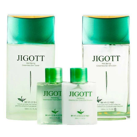 Jigott Well-Being Green Tea Homme Skin Care 2Set Набор уходовый для мужской кожи лица