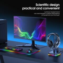 Подставка для наушников с RGB подсветкой и USB выходами