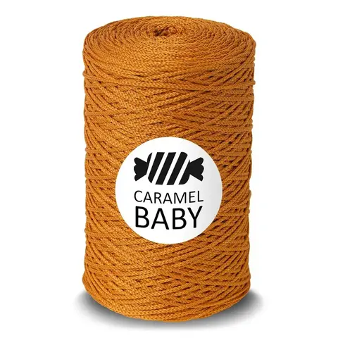 Шнур для вязания Caramel Baby 500 м тыквенный сок 7788