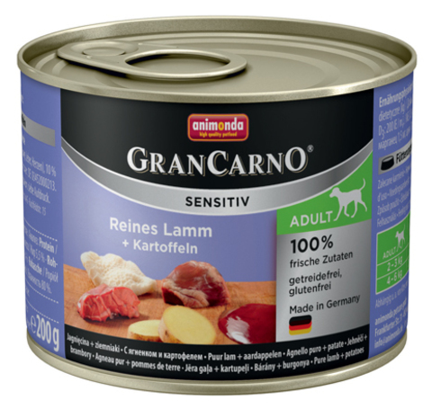 Консервы Animonda Gran Carno Sensitiv c ягненком и картофелем для собак с чувствительным пищеварением