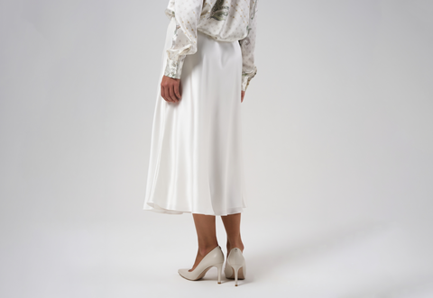 Юбка шелковая Mollen белая