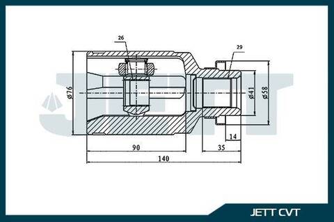 ШРУС внутренний JETT V40-9019