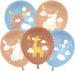 К512 12''/30 см, Любимые зверята, Ассорти, пастель, 2 ст, 25 шт.