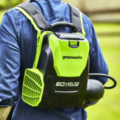 Воздуходувка Greenworks GD60BPB 60V (225 км/ч) ранцевая аккумуляторная , без АКБ и ЗУ