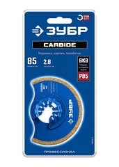 ЗУБР CARBIDE ВК8 Р40, 85x2.8 мм полотно дисковое с твердосплавной крошкой: керамика, кирпич, пенобетон, StarQuick (15578-85)