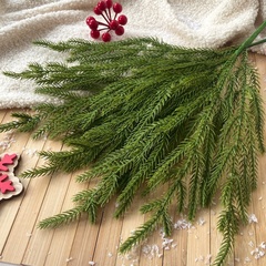 Еловая ветка, мягкая, норфолкская сосна, ампельное растение, искусственная зелень, рождественский декор 45 см, набор 2 шт.