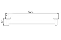 Полотенцедержатель одинарный HAIBA HB8601 600мм хром