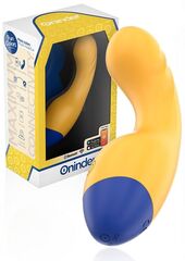 Мини-вибратор Oninder с приложением, желтый, 14 см