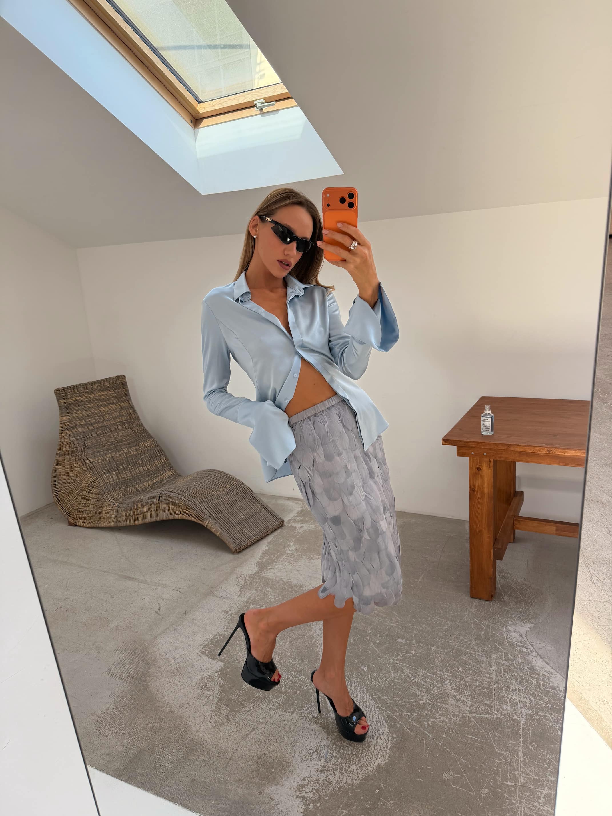 Юбка из перьев Slay Midi